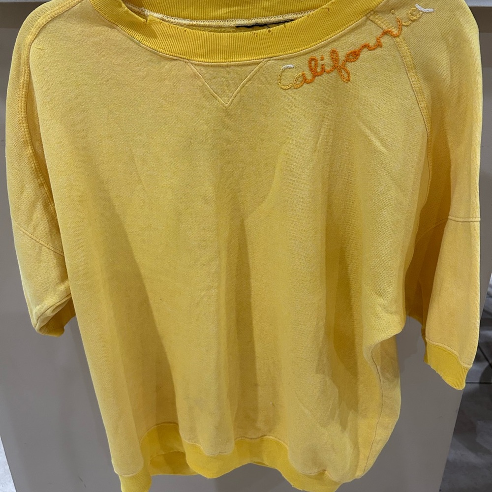 Yellow Crew Neck Sweater